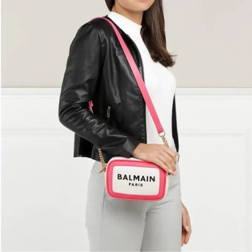 Balmain B-Army 18 Canvas Logo Camera Bag
